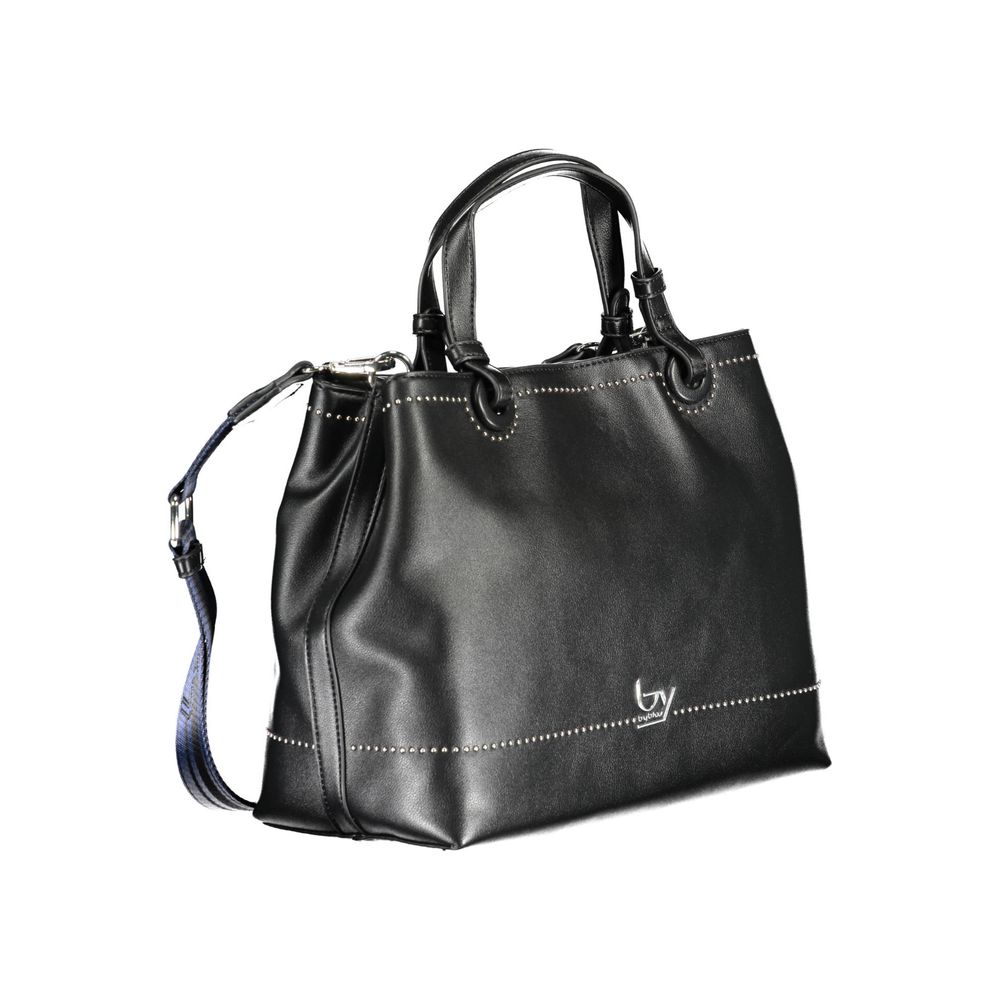 Schwarze Polyurethan Damenhandtasche