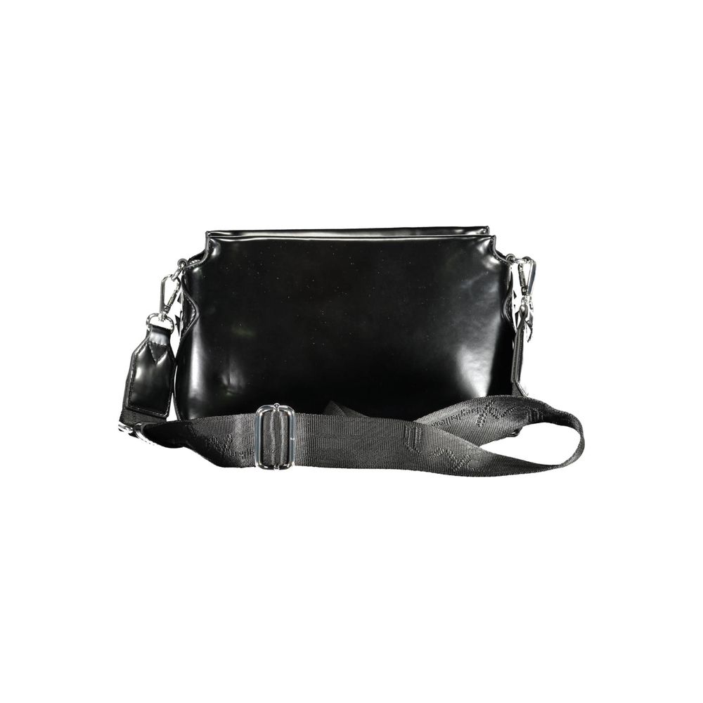 Damenhandtasche aus schwarzem Polyurethan