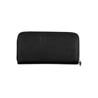 Damenbrieftasche aus schwarzem Polyurethan