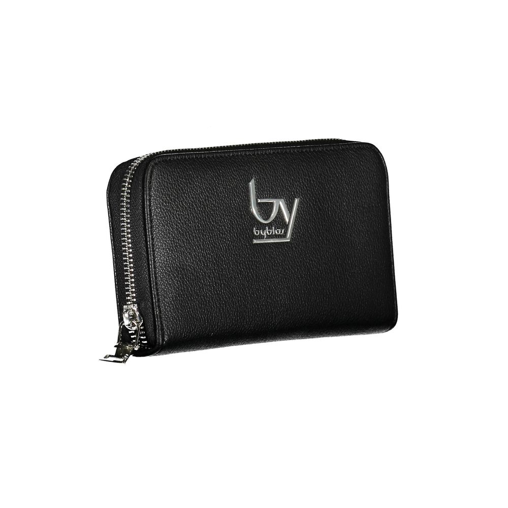 Damenbrieftasche aus schwarzem Polyurethan