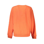 Orange Cotton Women Sweatshirt