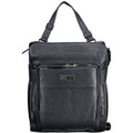 Damenrucksack aus blauem Polyurethan