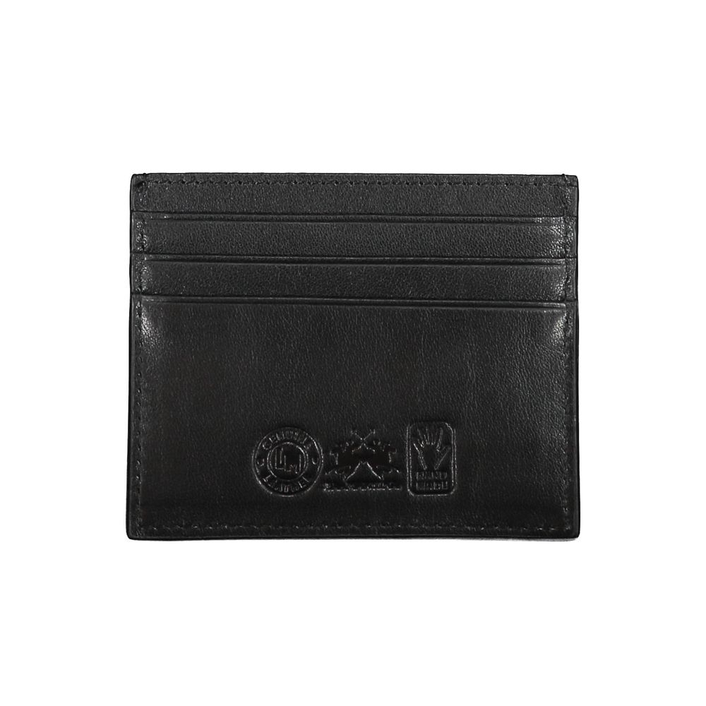 Black Leather Men's Wallet Holder