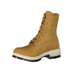 Damenstiefel aus braunem Polyurethan