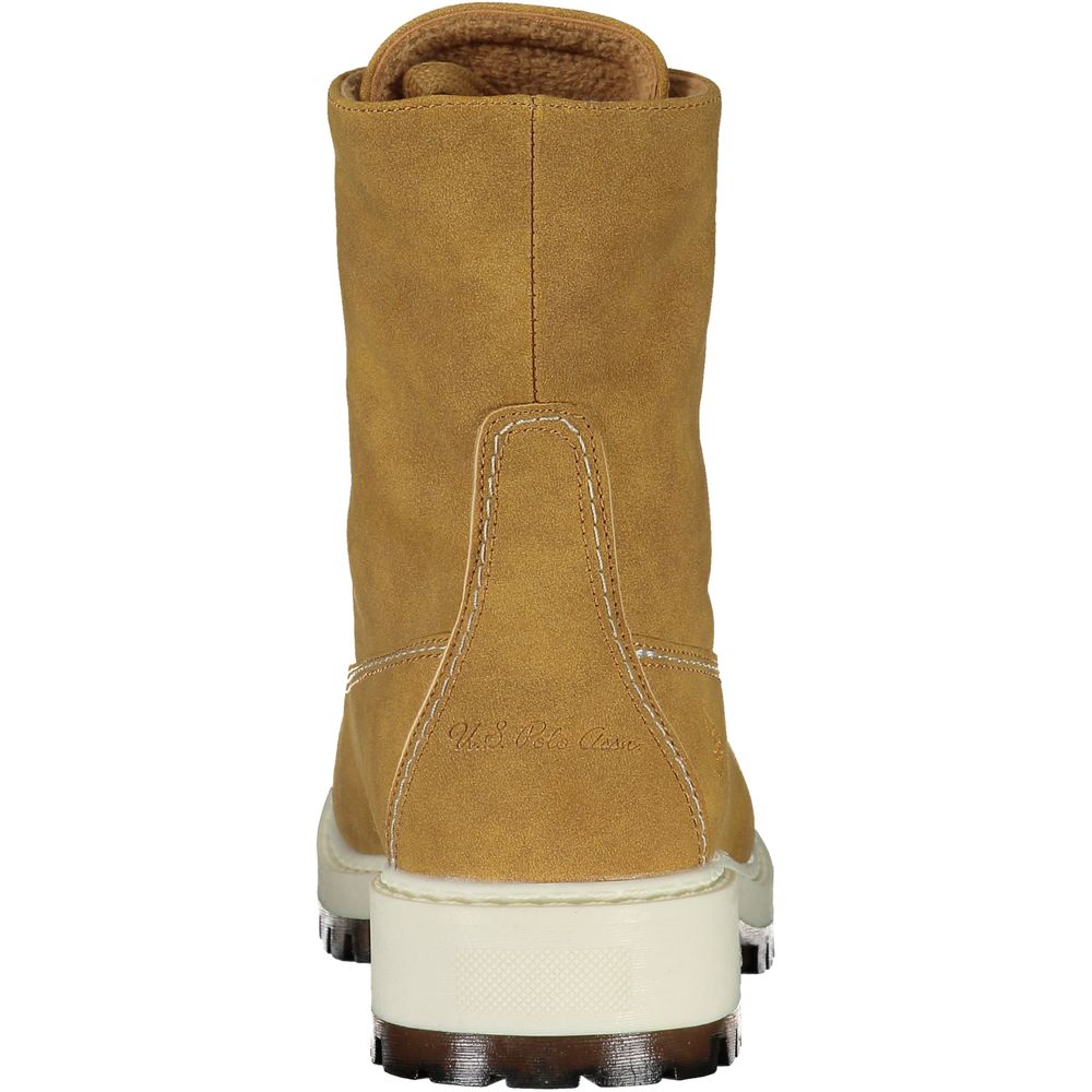 Damenstiefel aus braunem Polyurethan