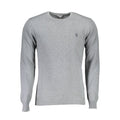 Herrenpullover aus grauer Wolle