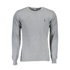 Herrenpullover aus grauer Wolle