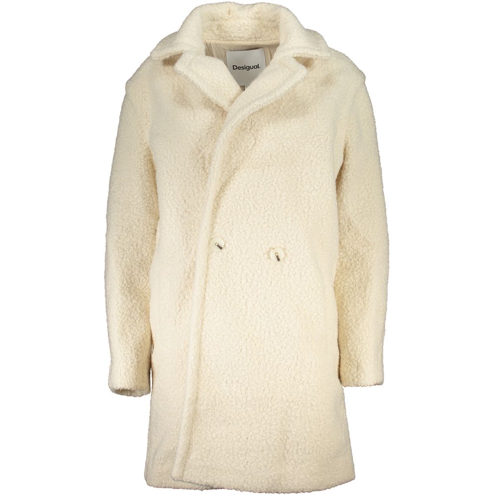 White Polyester Women's Jacket