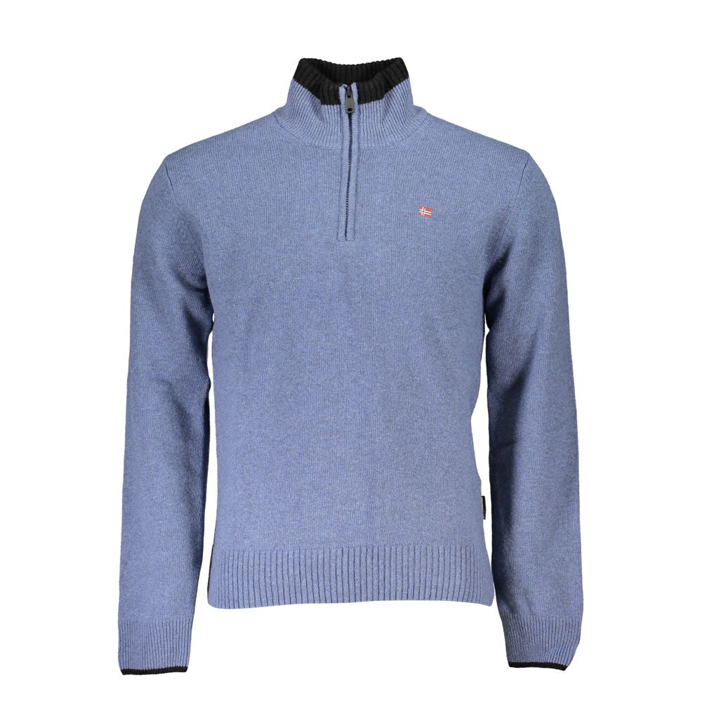 Blauer Herrenpullover aus Stoff
