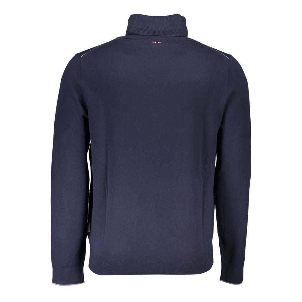 Blauer Herrenpullover aus Stoff