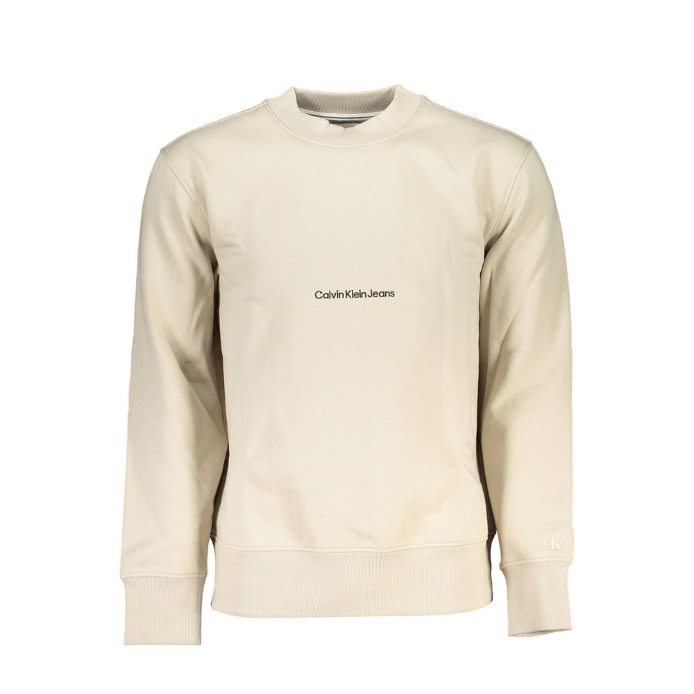 Beiges Baumwoll-Herren-Sweatshirt