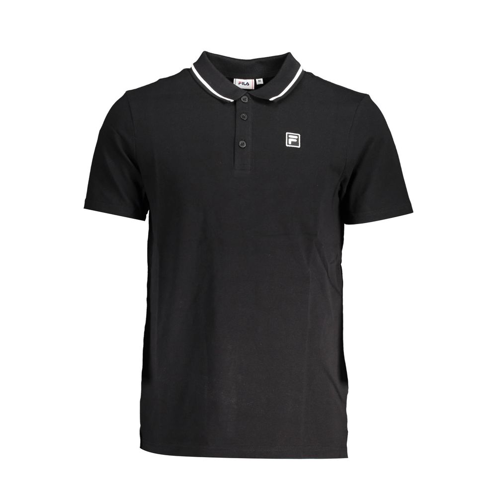 Black Cotton Men's Polo Shirt
