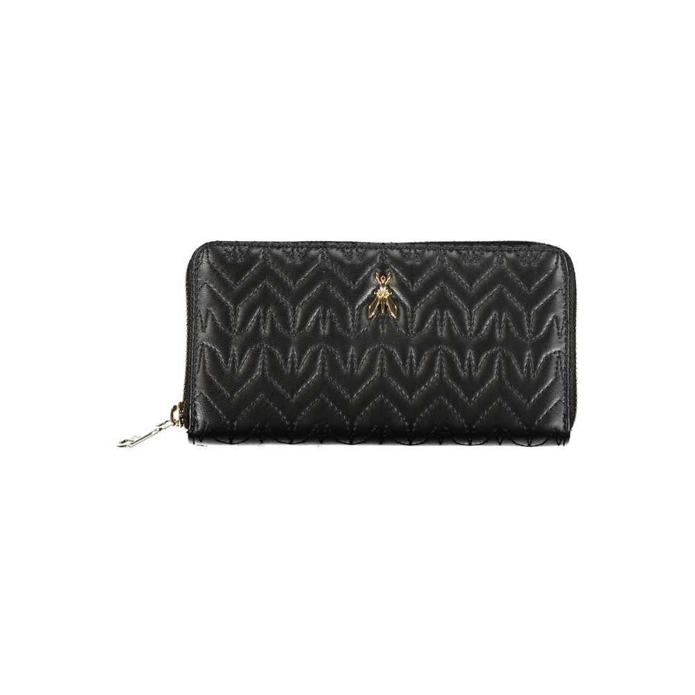 Black Polyurethane Women Wallet