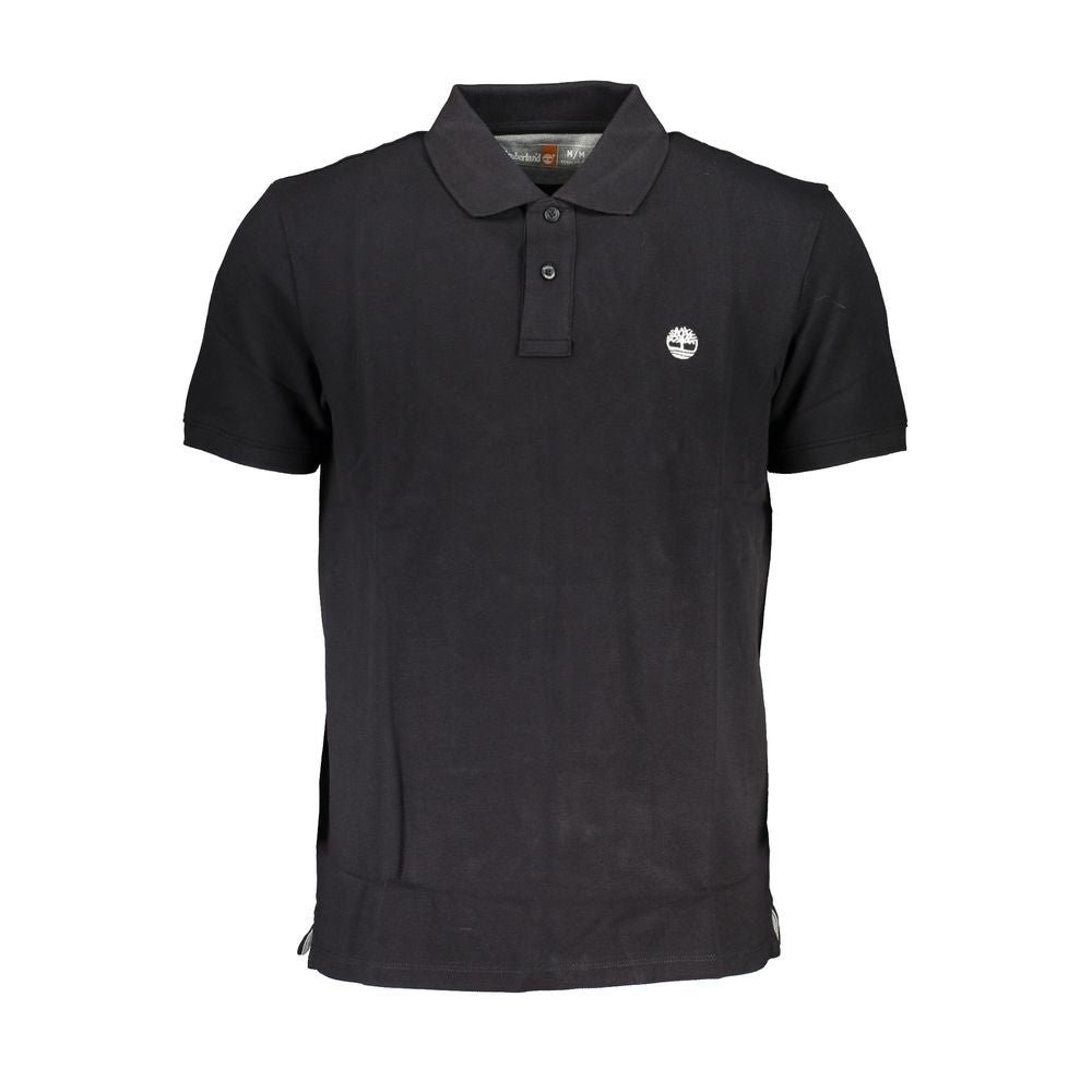 Schwarzes Herren-Poloshirt aus Baumwolle