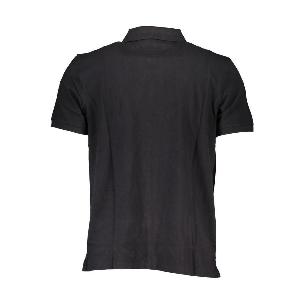 Schwarzes Herren-Poloshirt aus Baumwolle