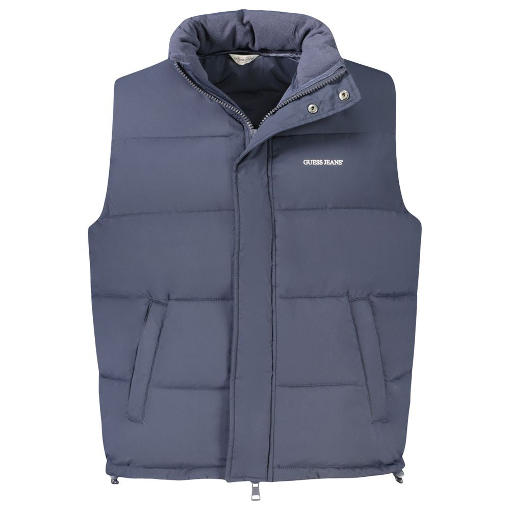 Blaue Polyester Herren Weste