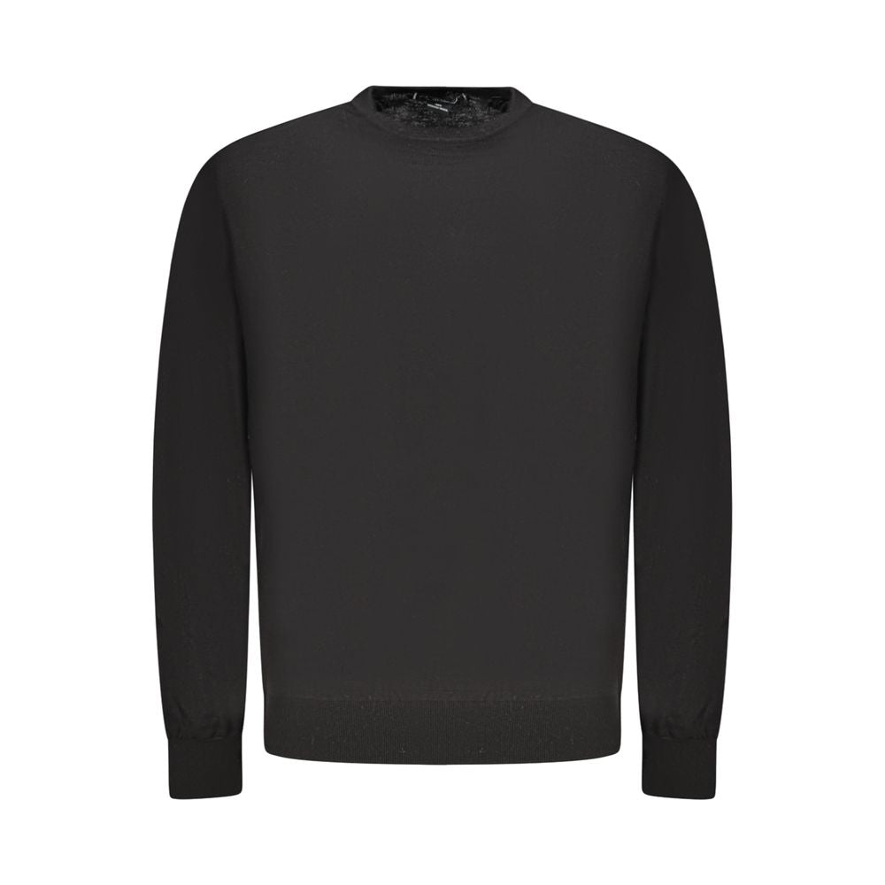 Schwarzer Herrenpullover aus Wolle