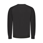 Schwarzer Herrenpullover aus Wolle