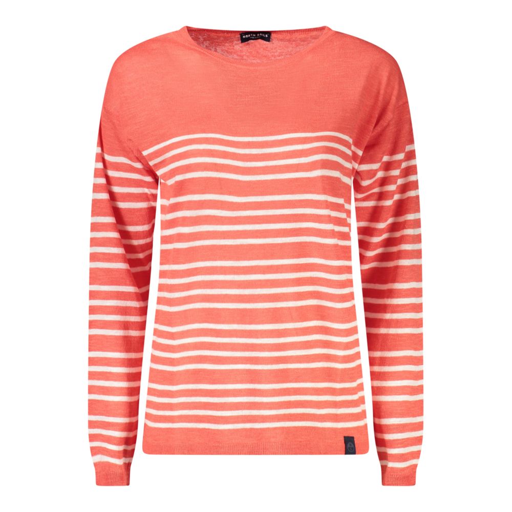 Roter Leinen-Pullover für Damen