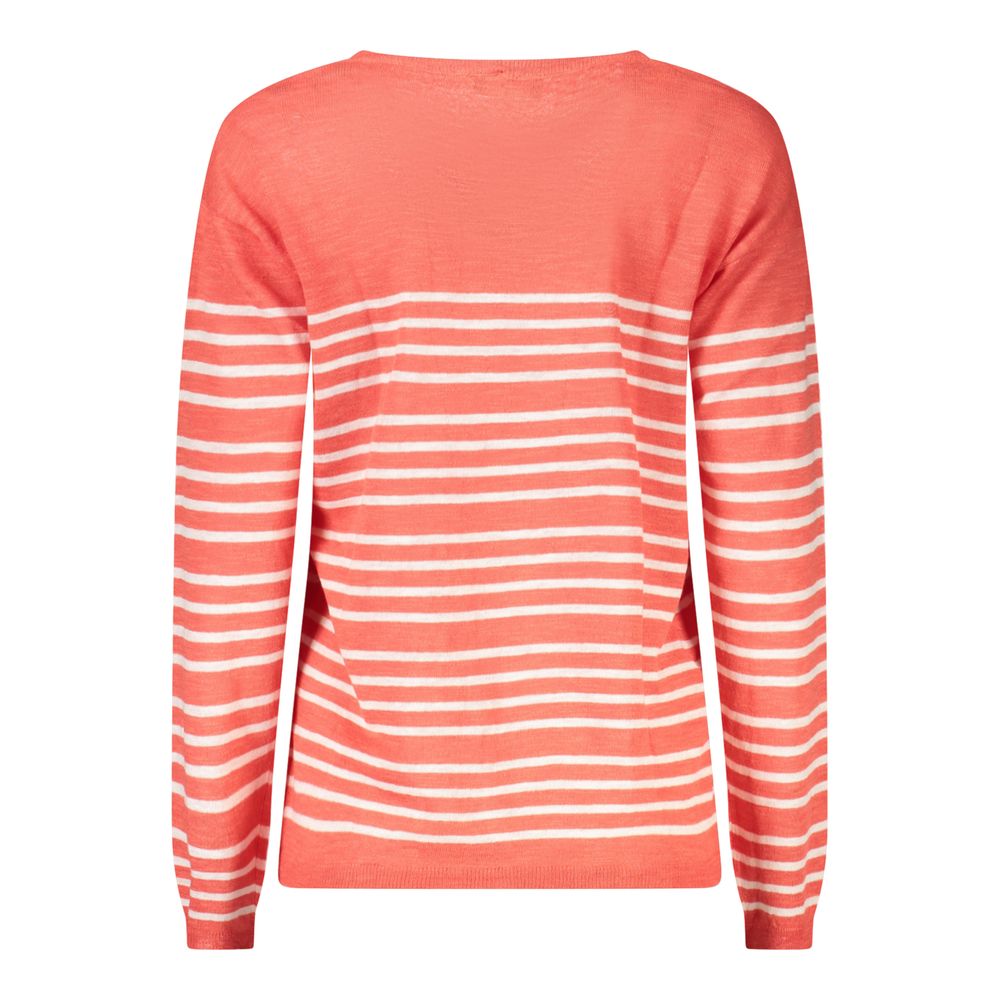 Roter Leinen-Pullover für Damen