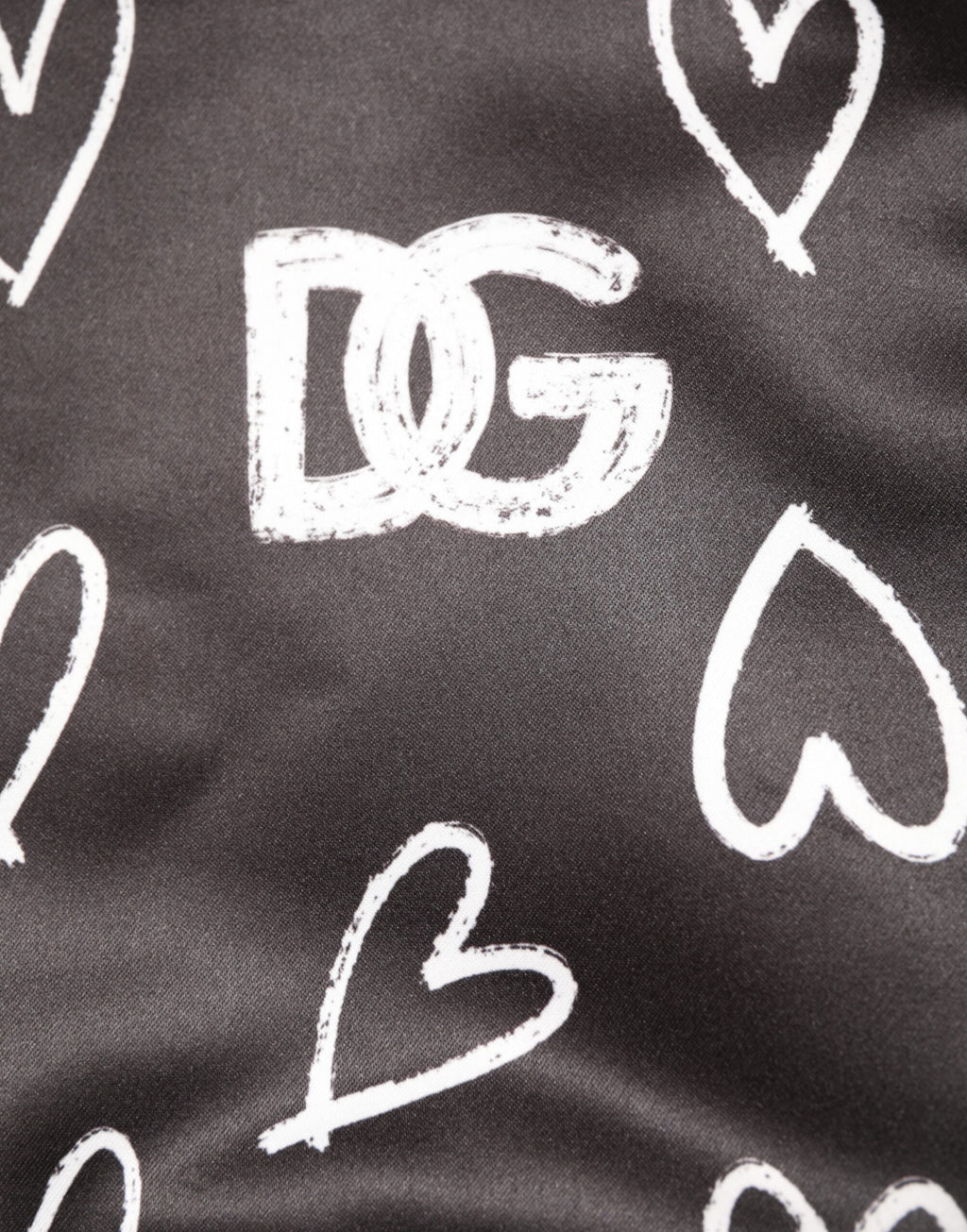 Schwarze Bomberjacke aus Polyester mit Herzprint
