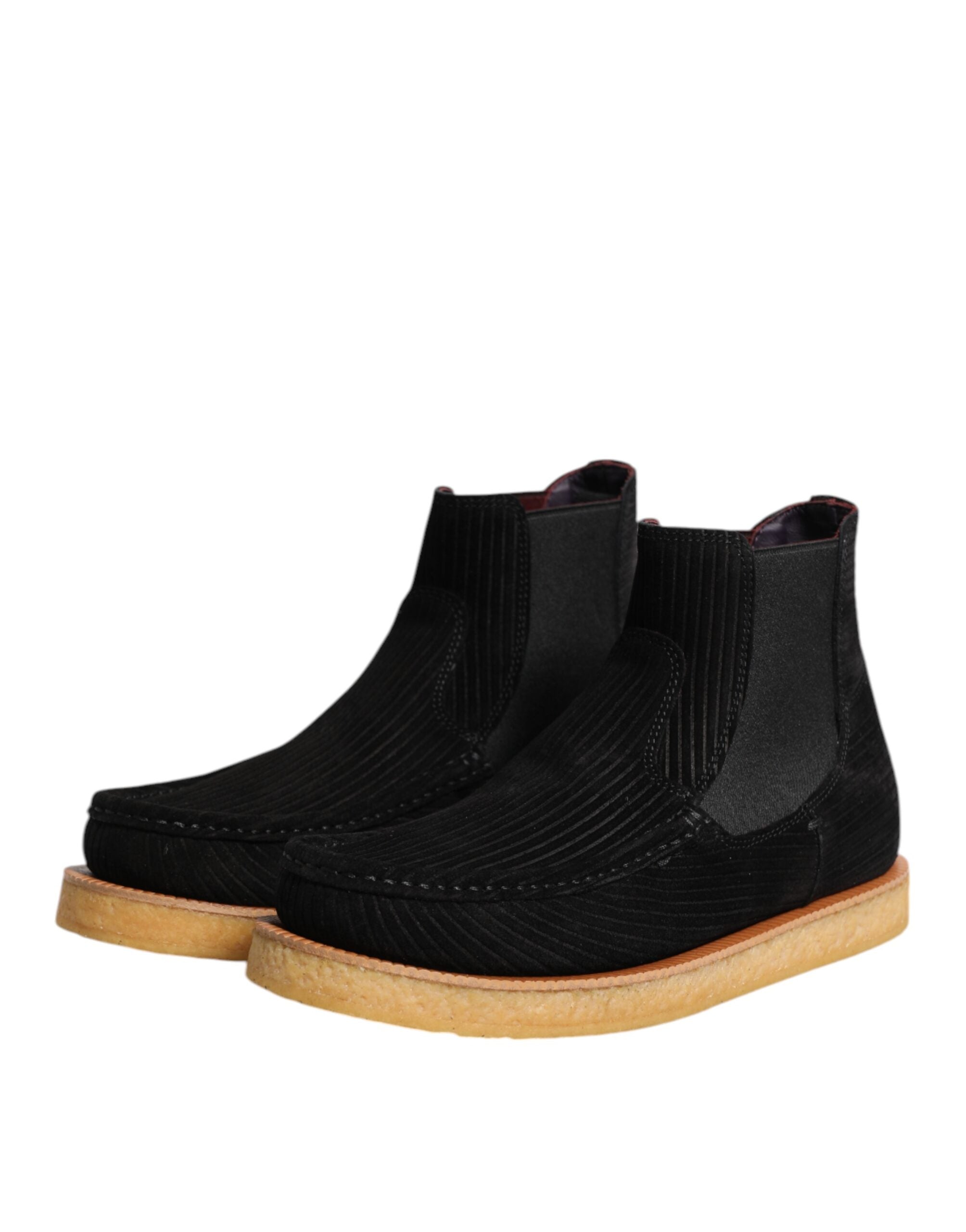 Stivaletti slip-on in camoscio di vitello nero