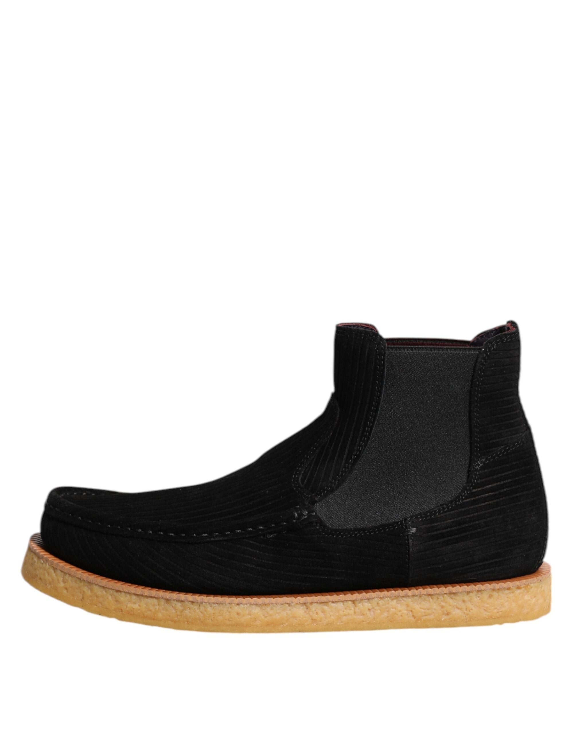 Stivaletti slip-on in camoscio di vitello nero
