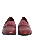 Bordeauxrote elegante Slipper aus Leder
