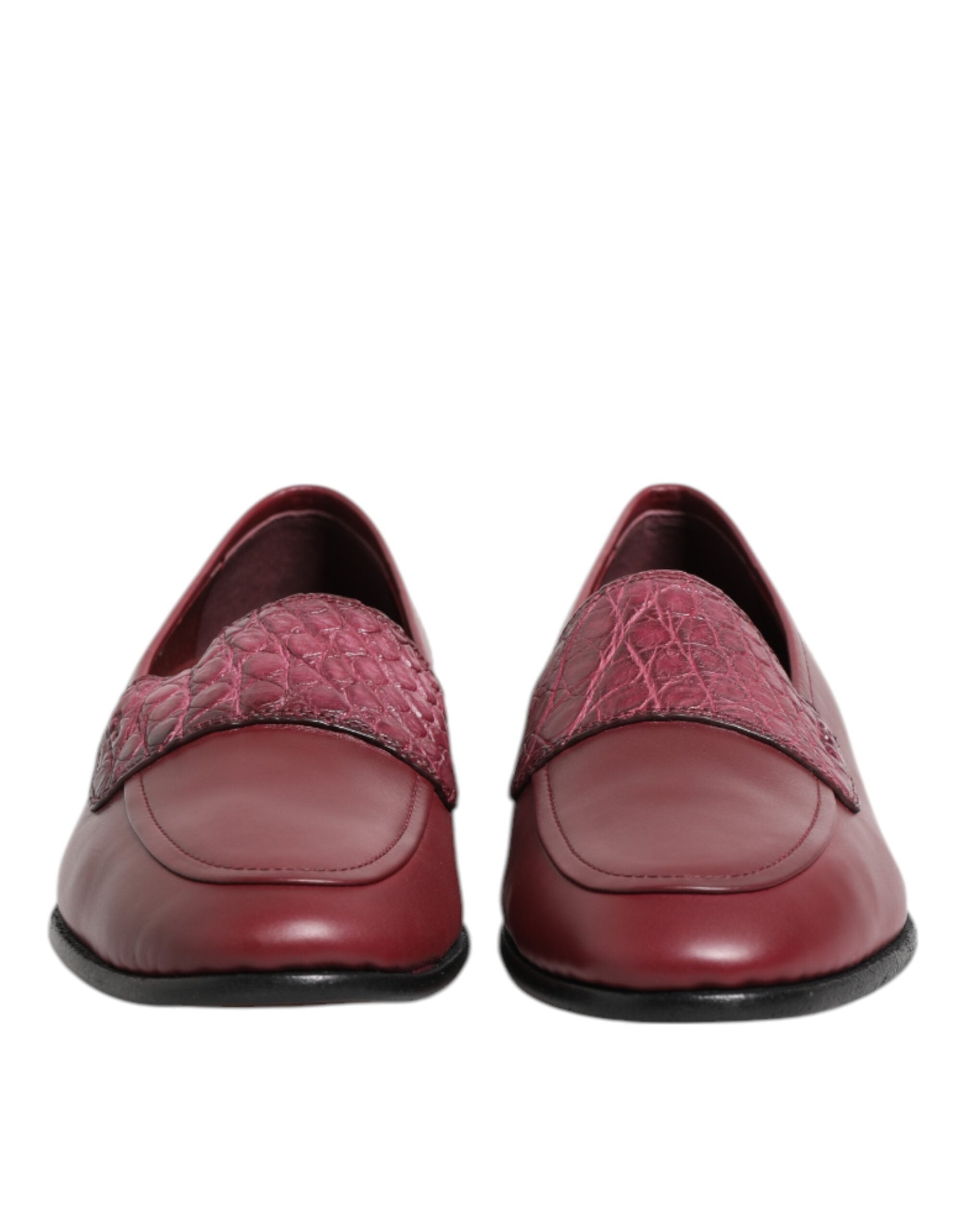 Scarpe Eleganti Slip On in Pelle Borgogna