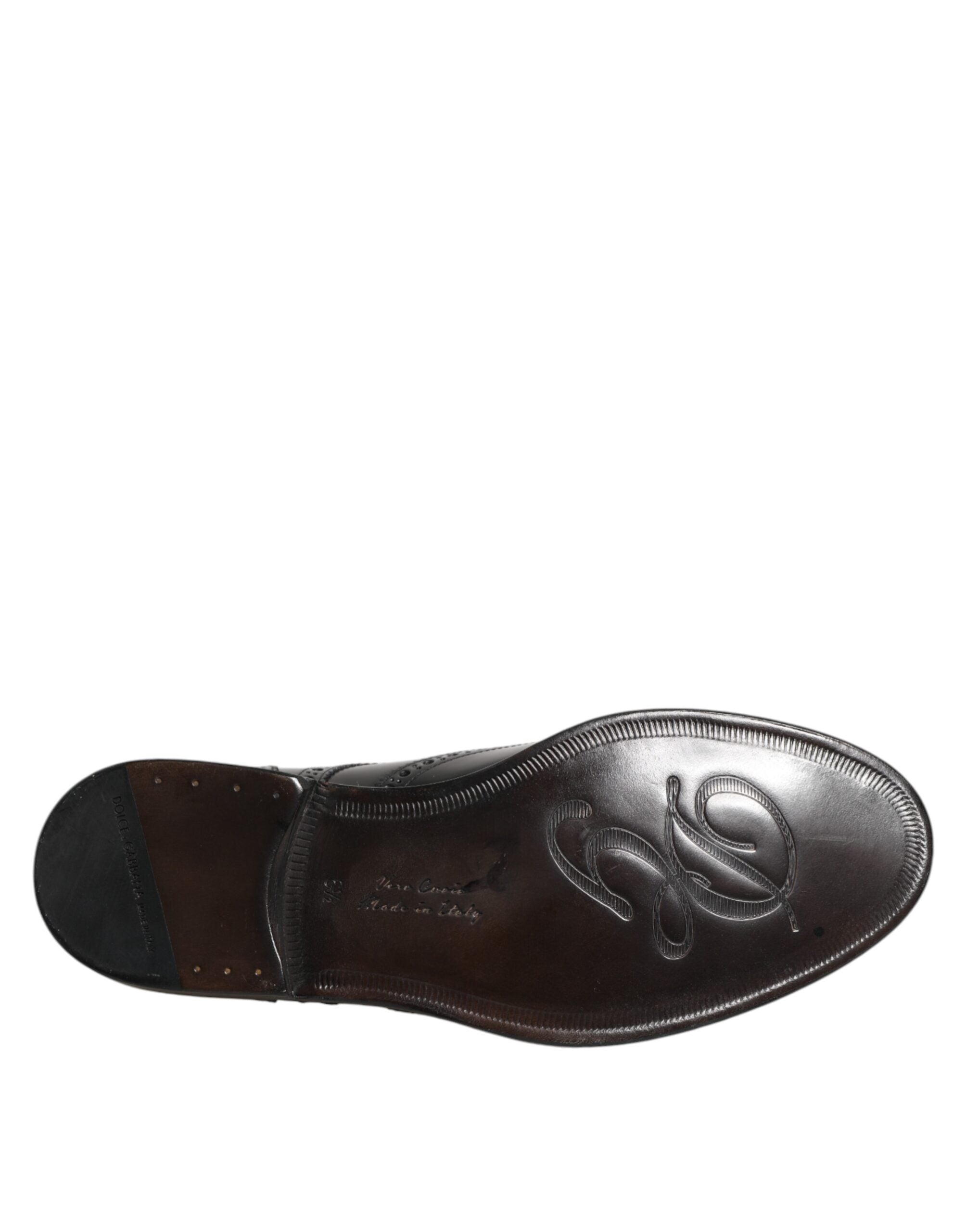 Schwarze Derby-Flügelkappen-Schnürschuhe aus Leder