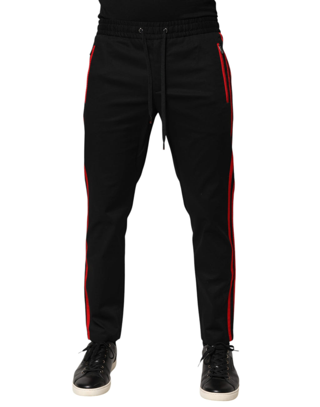 Red Stripe Baumwoll-Logo-Jogger-Sweatpants