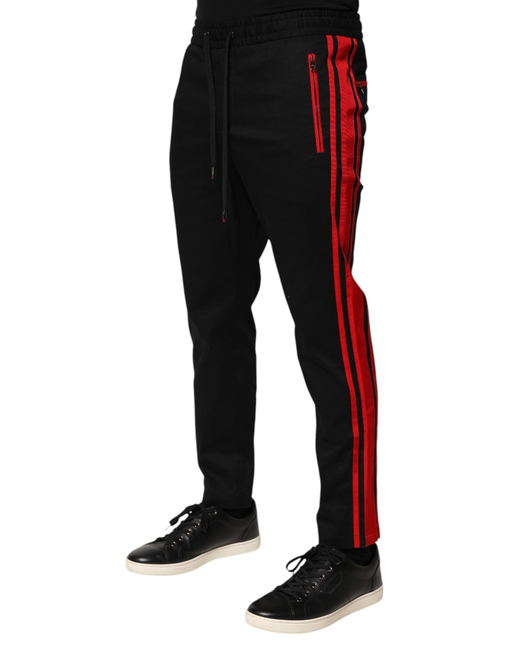 Red Stripe Baumwoll-Logo-Jogger-Sweatpants