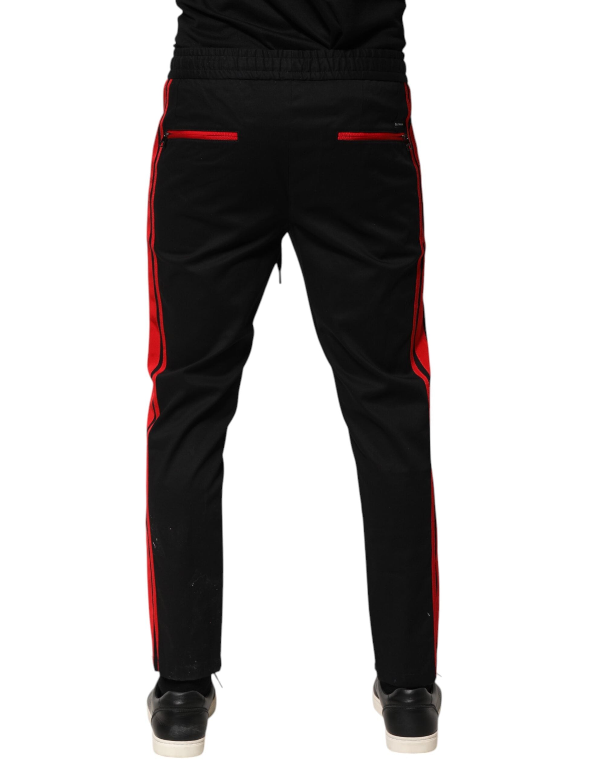 Red Stripe Baumwoll-Logo-Jogger-Sweatpants