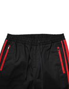 Red Stripe Baumwoll-Logo-Jogger-Sweatpants