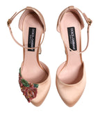 Pink Block Heels Ankle Strap Sandals Shoes