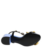 Mehrfarbige geblümte Kristall-Sandalen KEIRA