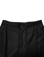 Solide schwarze Cargo Jogger Herren Sweatpants Hose