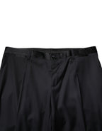 Black Wool Men Formal Dress Trouser Pants
