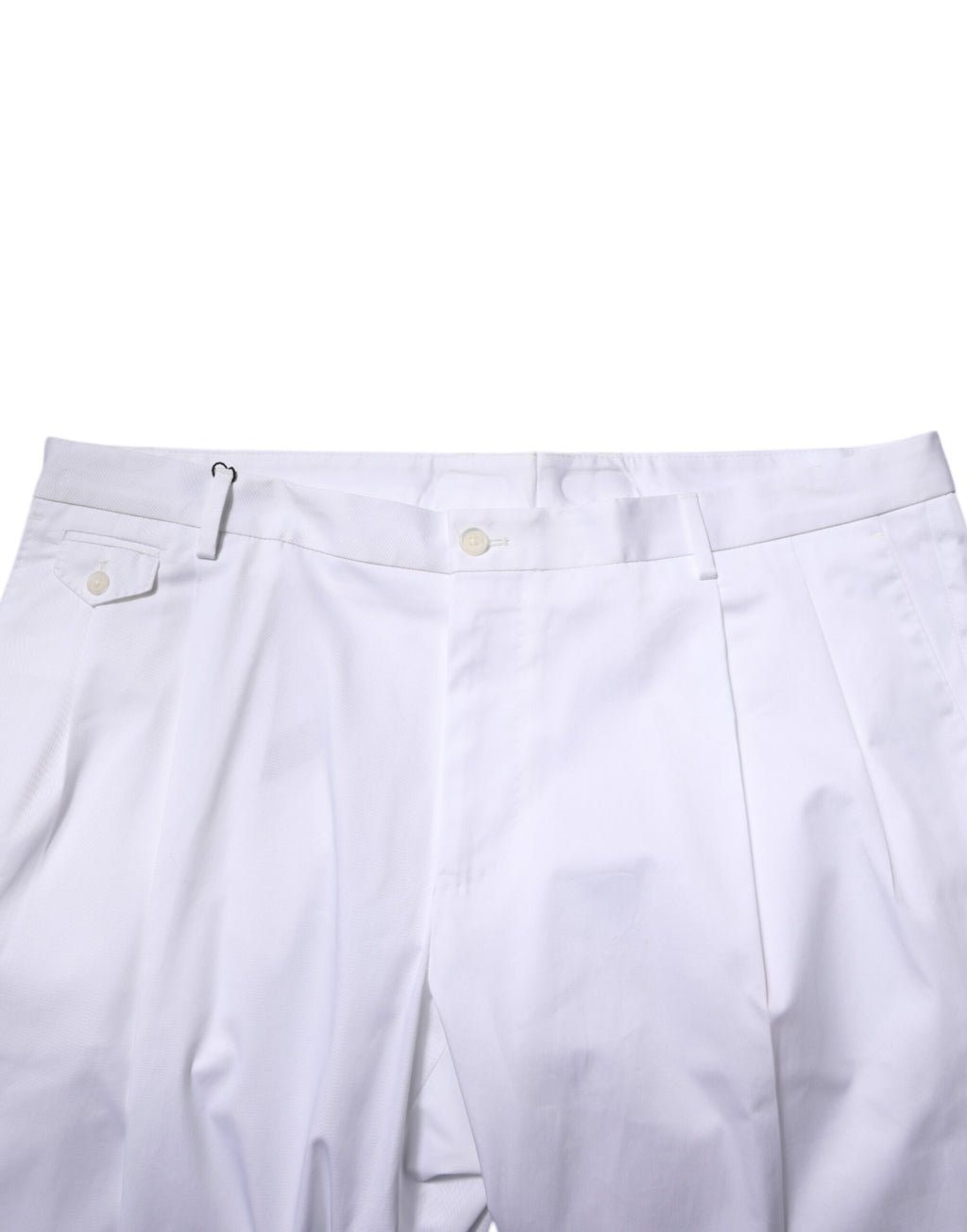 Weißes Baumwollkleid Schmal Formelle Stoffhose