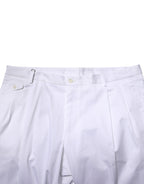Weißes Baumwollkleid Schmal Formelle Stoffhose