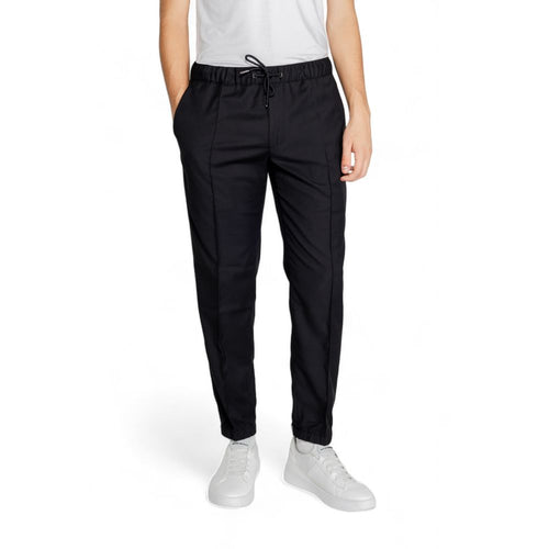 Schwarze Freizeithose aus Polyester