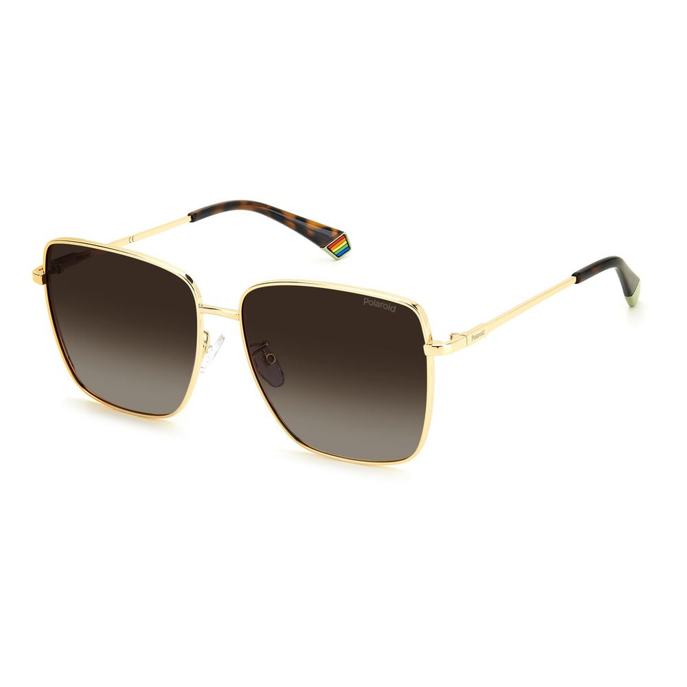 Sonnenbrille aus goldfarbenem Metall