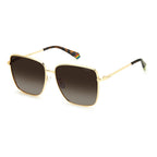 Sonnenbrille aus goldfarbenem Metall