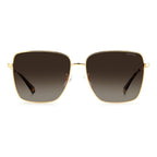 Sonnenbrille aus goldfarbenem Metall