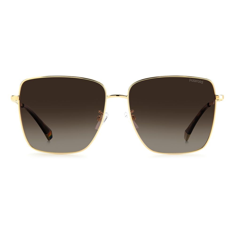 Sonnenbrille aus goldfarbenem Metall