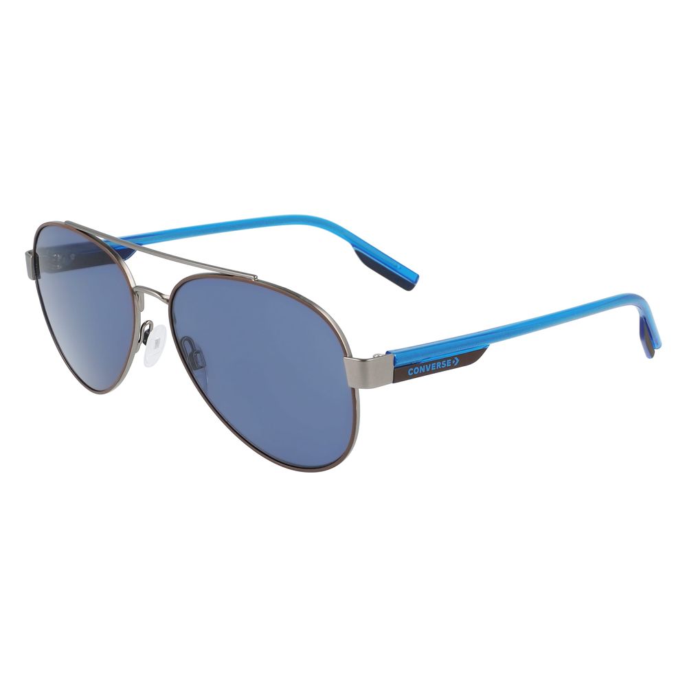 Sonnenbrille aus grauem Metall