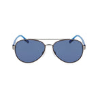 Sonnenbrille aus grauem Metall