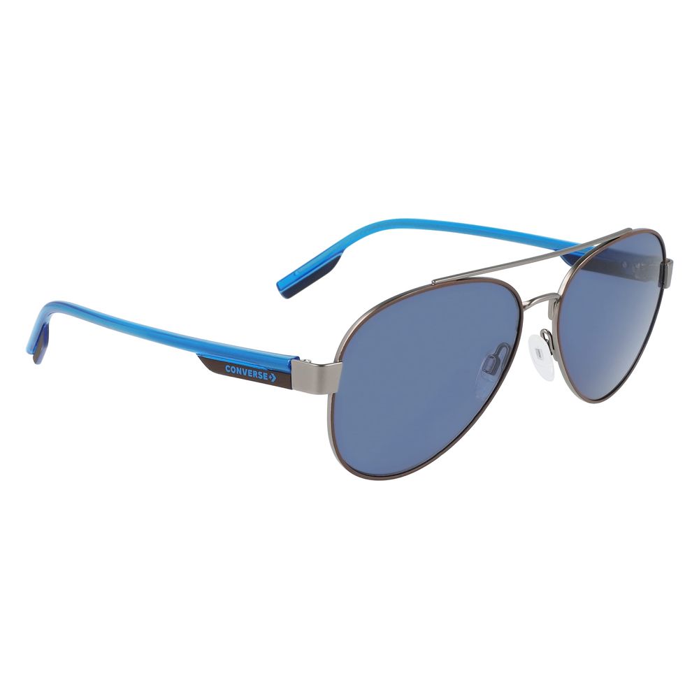 Sonnenbrille aus grauem Metall
