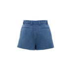 Blaue Wollshorts