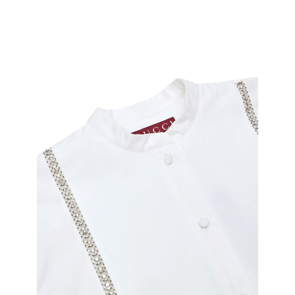 Weiße Baumwollbluse